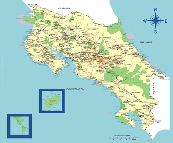 Map of Costa Rica